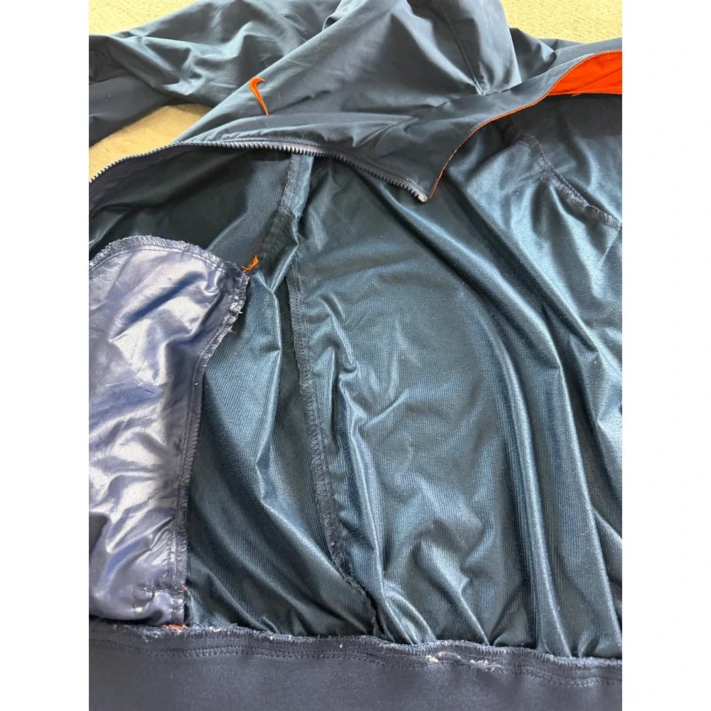 Nike Team UVA Virginia Cavaliers Clima-FIT Windbreaker Jacket Navy Orange Mens M